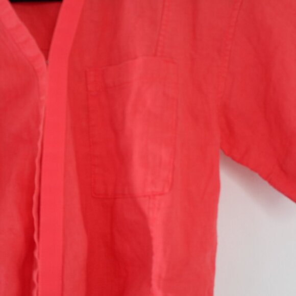 Athleta Playa Coral Linen Cropped Tie Top Womens XSmall - Picture 6 of 11